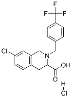 7-CHLORO-2-(4-TRIFLUOROMETHYL-BENZYL)-1,2,3,4-TETRAHYDRO-ISOQUINOLINE-3-CARBOXYLIC ACID HYDROCHLORIDE Struktur