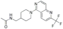 N-((1-[2-(TRIFLUOROMETHYL)-1,6-NAPHTHYRIDIN-5-YL]PIPERIDIN-4-YL)METHYL)ACETAMIDE Struktur