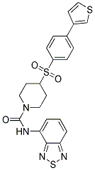 N-2,1,3-BENZOTHIADIAZOL-4-YL-4-([4-(3-THIENYL)PHENYL]SULFONYL)PIPERIDINE-1-CARBOXAMIDE Struktur