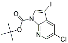 5-CHLORO-3-IODO-PYRROLO[2,3-B]PYRIDINE-1-CARBOXYLIC ACID TERT-BUTYL ESTER Struktur