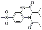 3-ISOPROPYL-7-(METHYLSULFONYL)-4-PROPIONYL-3,4-DIHYDROQUINOXALIN-2(1H)-ONE Struktur