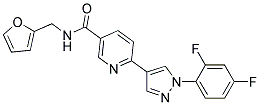 6-[1-(2,4-DIFLUOROPHENYL)-1H-PYRAZOL-4-YL]-N-(2-FURYLMETHYL)NICOTINAMIDE Struktur