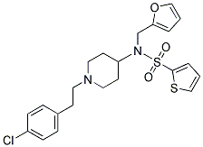 N-(1-[2-(4-CHLOROPHENYL)ETHYL]PIPERIDIN-4-YL)-N-(2-FURYLMETHYL)THIOPHENE-2-SULFONAMIDE Struktur