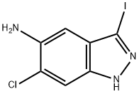 5-AMINO-6-CHLORO-3-IODO (1H)INDAZOLE Struktur