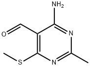 4-AMINO-2-METHYL-6-(METHYLTHIO)PYRIMIDINE-5-CARBALDEHYDE Struktur