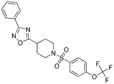 4-(3-PHENYL-1,2,4-OXADIAZOL-5-YL)-1-([4-(TRIFLUOROMETHOXY)PHENYL]SULFONYL)PIPERIDINE Struktur