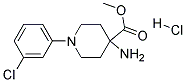 METHYL 4-AMINO-1-(3-CHLOROPHENYL)PIPERIDINE-4-CARBOXYLATE HYDROCHLORIDE Struktur