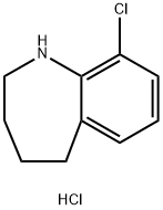 9-CHLORO-2,3,4,5-TETRAHYDRO-1H-BENZO[B]AZEPINE HYDROCHLORIDE Struktur