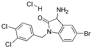 3-AMINO-5-BROMO-1-(3,4-DICHLORO-BENZYL)-1,3-DIHYDRO-INDOL-2-ONE HYDROCHLORIDE Struktur