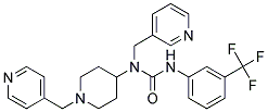 N-(PYRIDIN-3-YLMETHYL)-N-[1-(PYRIDIN-4-YLMETHYL)PIPERIDIN-4-YL]-N'-[3-(TRIFLUOROMETHYL)PHENYL]UREA Struktur