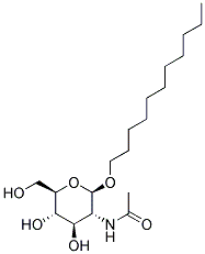 UNDECYL 2-ACETAMIDO-2-DEOXY-BETA-D-GLUCOPYRANOSIDE Struktur