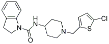 N-(1-[(5-CHLORO-2-THIENYL)METHYL]PIPERIDIN-4-YL)INDOLINE-1-CARBOXAMIDE Struktur