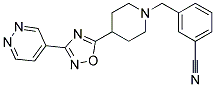 3-([4-(3-PYRIDAZIN-4-YL-1,2,4-OXADIAZOL-5-YL)PIPERIDIN-1-YL]METHYL)BENZONITRILE Struktur