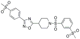 4-(3-[4-(METHYLSULFONYL)PHENYL]-1,2,4-OXADIAZOL-5-YL)-1-([3-(METHYLSULFONYL)PHENYL]SULFONYL)PIPERIDINE Struktur