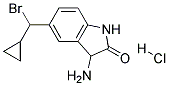 3-AMINO-5-BROMO-1-CYCLOPROPYLMETHYL-1,3-DIHYDRO-INDOL-2-ONE HYDROCHLORIDE Struktur