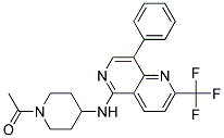 N-(1-ACETYLPIPERIDIN-4-YL)-8-PHENYL-2-(TRIFLUOROMETHYL)-1,6-NAPHTHYRIDIN-5-AMINE Struktur