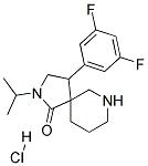 4-(3,5-DIFLUOROPHENYL)-2-ISOPROPYL-2,7-DIAZASPIRO[4.5]DECAN-1-ONE HYDROCHLORIDE Struktur