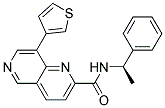 N-[(1R)-1-PHENYLETHYL]-8-THIEN-3-YL-1,6-NAPHTHYRIDINE-2-CARBOXAMIDE Struktur