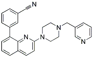 3-(2-[4-(PYRIDIN-3-YLMETHYL)PIPERAZIN-1-YL]QUINOLIN-8-YL)BENZONITRILE Struktur