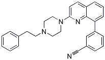 3-(2-[4-(2-PHENYLETHYL)PIPERAZIN-1-YL]QUINOLIN-8-YL)BENZONITRILE Struktur