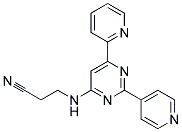 3-[(6-PYRIDIN-2-YL-2-PYRIDIN-4-YLPYRIMIDIN-4-YL)AMINO]PROPANENITRILE Struktur