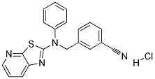 3-([PHENYL([1,3]THIAZOLO[5,4-B]PYRIDIN-2-YL)AMINO]METHYL)BENZONITRILE HYDROCHLORIDE Struktur