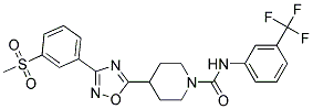 4-(3-[3-(METHYLSULFONYL)PHENYL]-1,2,4-OXADIAZOL-5-YL)-N-[3-(TRIFLUOROMETHYL)PHENYL]PIPERIDINE-1-CARBOXAMIDE Struktur