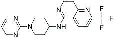 N-(1-PYRIMIDIN-2-YLPIPERIDIN-4-YL)-2-(TRIFLUOROMETHYL)-1,6-NAPHTHYRIDIN-5-AMINE Struktur