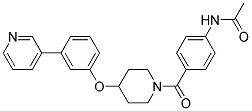 N-(4-([4-(3-PYRIDIN-3-YLPHENOXY)PIPERIDIN-1-YL]CARBONYL)PHENYL)ACETAMIDE Struktur