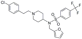 N-(1-[2-(4-CHLOROPHENYL)ETHYL]PIPERIDIN-4-YL)-N-(2-FURYLMETHYL)-4-(TRIFLUOROMETHYL)BENZENESULFONAMIDE Struktur