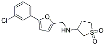 N-([5-(3-CHLOROPHENYL)-2-FURYL]METHYL)TETRAHYDROTHIOPHEN-3-AMINE 1,1-DIOXIDE Struktur