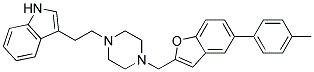 3-[2-(4-([5-(4-METHYLPHENYL)-1-BENZOFURAN-2-YL]METHYL)PIPERAZIN-1-YL)ETHYL]-1H-INDOLE Struktur