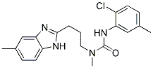 N'-(2-CHLORO-5-METHYLPHENYL)-N-METHYL-N-[3-(5-METHYL-1H-BENZIMIDAZOL-2-YL)PROPYL]UREA Struktur