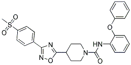 4-(3-[4-(METHYLSULFONYL)PHENYL]-1,2,4-OXADIAZOL-5-YL)-N-(2-PHENOXYPHENYL)PIPERIDINE-1-CARBOXAMIDE Struktur