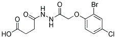 3-(N'-[2-(2-BROMO-4-CHLORO-PHENOXY)-ACETYL]-HYDRAZINOCARBONYL)-PROPIONIC ACID Struktur