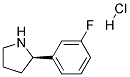 (R)-2-(3-Fluorophenyl)pyrrolidine Hydrochloride Struktur