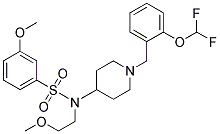 N-(1-[2-(DIFLUOROMETHOXY)BENZYL]PIPERIDIN-4-YL)-3-METHOXY-N-(2-METHOXYETHYL)BENZENESULFONAMIDE Struktur