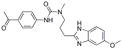 N'-(4-ACETYLPHENYL)-N-[3-(5-METHOXY-1H-BENZIMIDAZOL-2-YL)PROPYL]-N-METHYLUREA Struktur