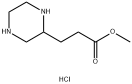 3-PIPERAZIN-2-YL-PROPIONIC ACID METHYL ESTER DIHYDROCHLORIDE Struktur