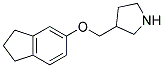 3-[(2,3-DIHYDRO-1H-INDEN-5-YLOXY)METHYL]-PYRROLIDINE Struktur