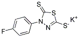 POTASSIUM 4-(4-FLUOROPHENYL)-5-THIOXO-4,5-DIHYDRO-1,3,4-THIADIAZOLE-2-THIOLATE Struktur