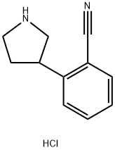 2-(PYRROLIDIN-3-YL)BENZONITRILE HYDROCHLORIDE Struktur