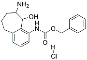 (8-AMINO-9-HYDROXY-6,7,8,9-TETRAHYDRO-5H-BENZOCYCLOHEPTEN-1-YL)-CARBAMIC ACID BENZYL ESTER HYDROCHLORIDE Struktur