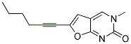 6-HEX-1-YNYL-3-METHYL-3H-FURO[2,3-D]PYRIMIDIN-2-ONE Struktur