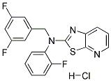 N-(3,5-DIFLUOROBENZYL)-N-(2-FLUOROPHENYL)[1,3]THIAZOLO[5,4-B]PYRIDIN-2-AMINE HYDROCHLORIDE Struktur