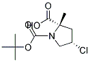 (2S,4S)-4-CHLOROPYRROLIDINE-1,2-DICARBOXYLIC ACID 1-TERT-BUTYL 2-METHYL ESTER Struktur