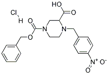 4-(4-NITRO-BENZYL)-PIPERAZINE-1,3-DICARBOXYLIC ACID 1-BENZYL ESTER HYDROCHLORIDE Struktur