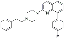 8-(4-FLUOROPHENYL)-2-[4-(2-PHENYLETHYL)PIPERAZIN-1-YL]QUINOLINE Struktur