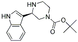 (R)-3-(1H-INDOL-3-YL)-PIPERAZINE-1-CARBOXYLIC ACID TERT-BUTYL ESTER Struktur