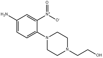 4-[4-(2-HYDROXYETHYL)PIPERAZIN-1-YL]-3-NITROANILINE Struktur